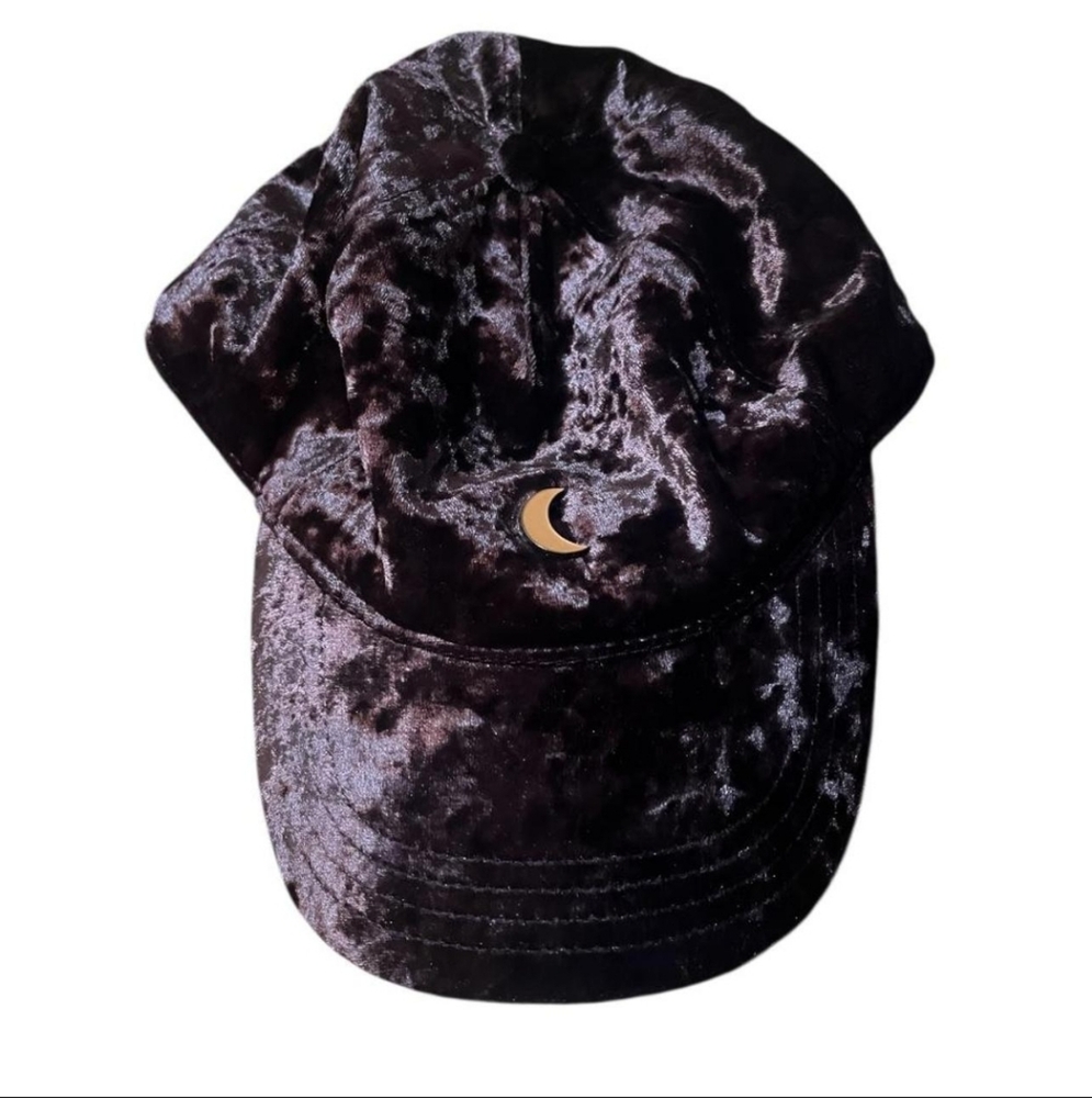 Purple velvet moon hat